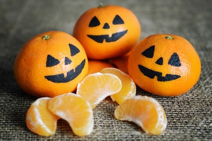 Läskiga clementiner Halloween
