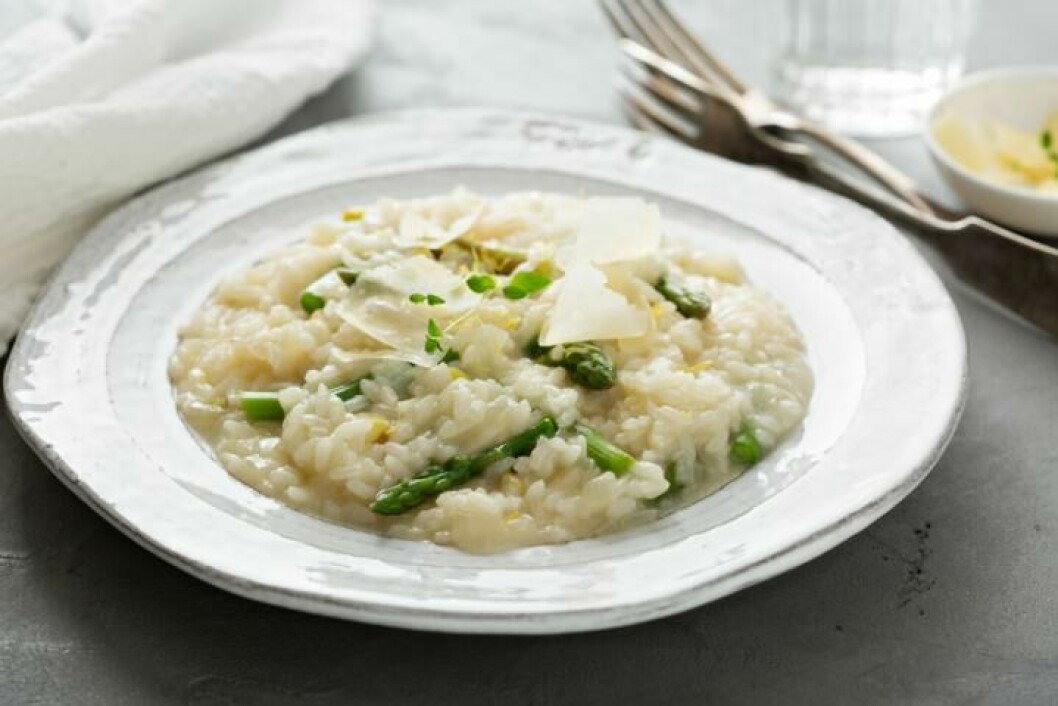 Sparris risotto recept middagstips